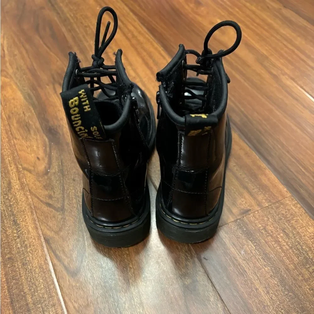 Dr. Martens Black shiny combat boots